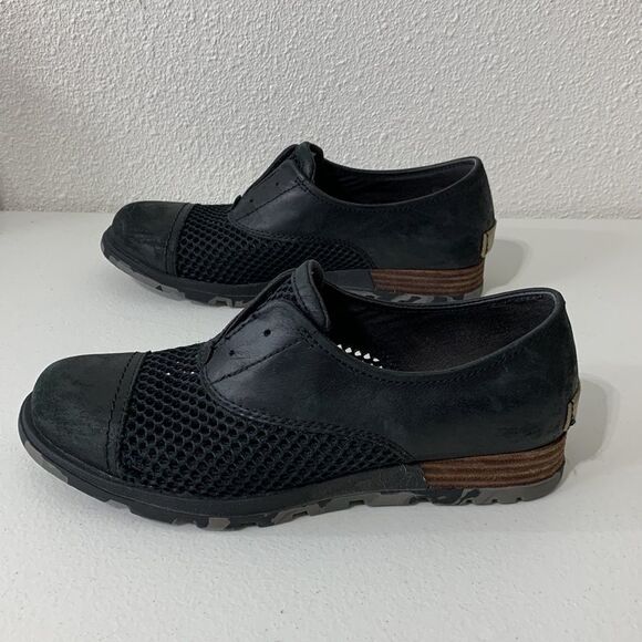 Sorel Major Oxford Black Mesh Sz 6.5 - Picture 5 of 8